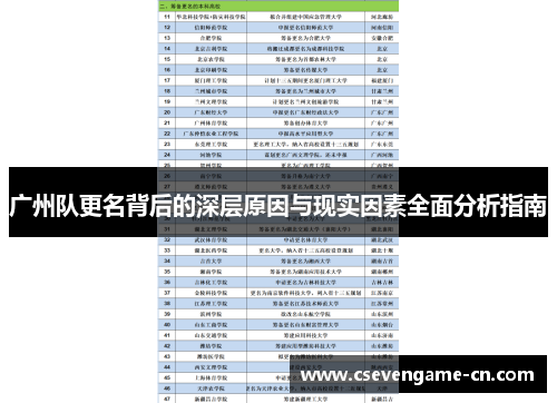 广州队更名背后的深层原因与现实因素全面分析指南